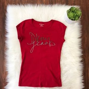 DKNY jeans red shirt!